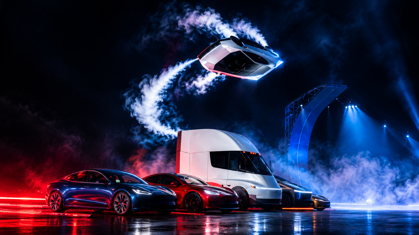 Carro esportivo elétrico Tesla Roadster em destaque, representando a inovação automotiva e a aplicação da Engenharia Elétrica na mobilidade do futuro.